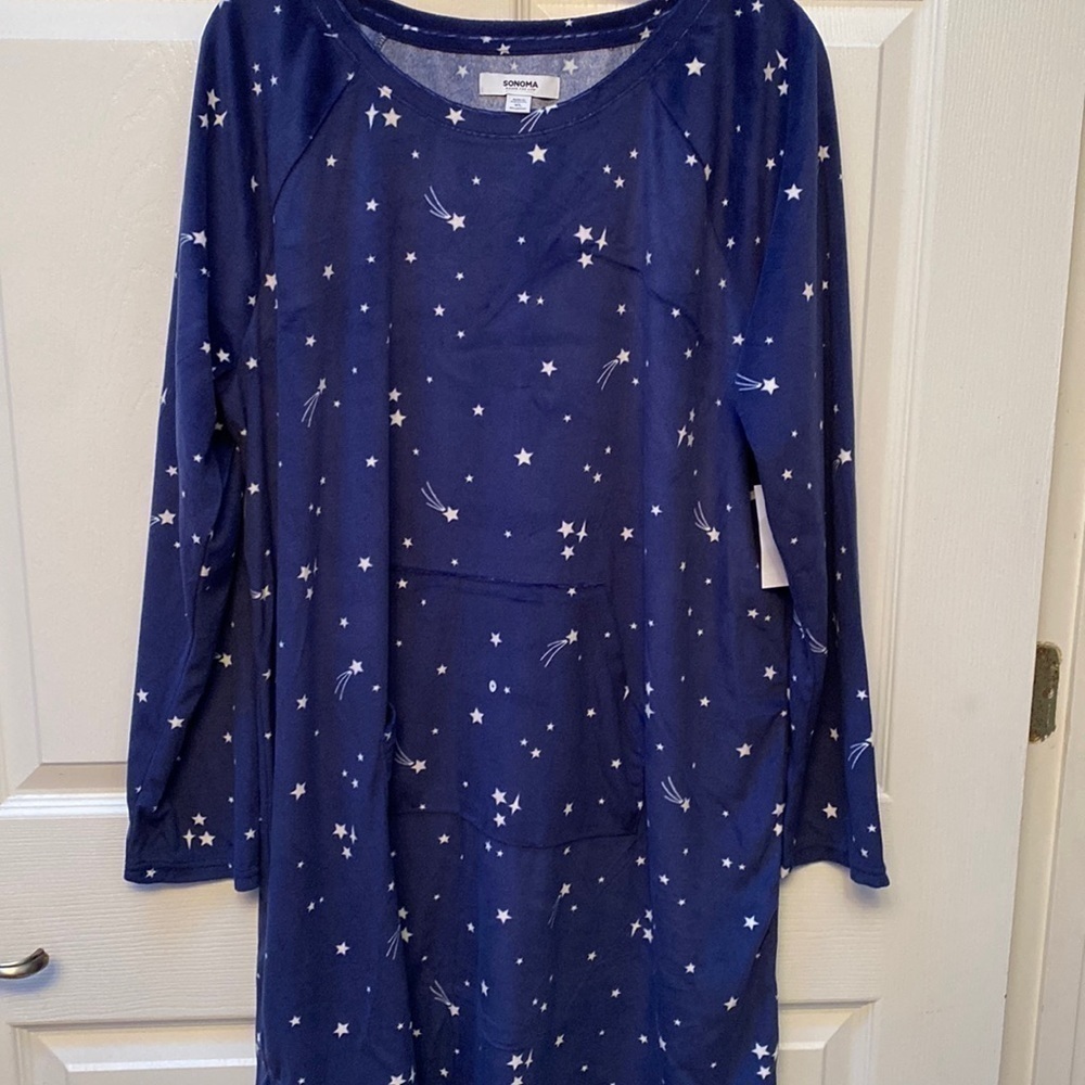 T women’s Sonoma blue soft pocket long sleeve 💤 wear size XL. NWT